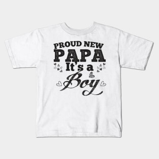 Proud New Papa It's A Boy Kids T-Shirt